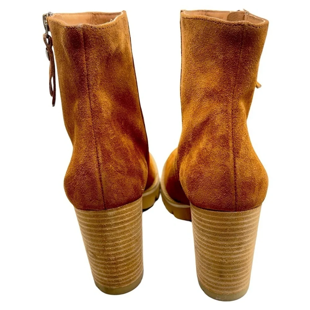 New Paul Green Sloane Leather Heel Ankle Boots